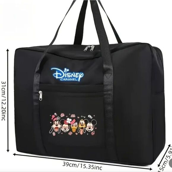 Disney’s Mickey Mouse & Friends Black Oversized Duffle Bag Traveling Bag - Picture 2 of 6
